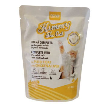 Hrana umeda pentru pisici Kimmy, Pui, 24 x 85g