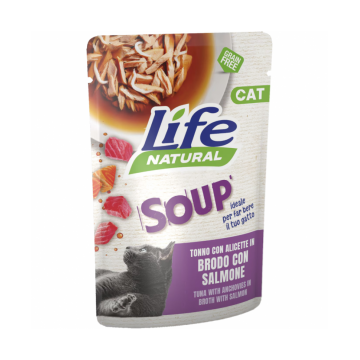 Hrana Umeda Pisici, Life Natural Adult Supa, Ton si Pestisori, 60 g