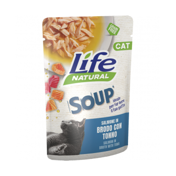 Hrana Umeda Pisici, Life Natural Adult Supa, Ton si Somon, 60 g