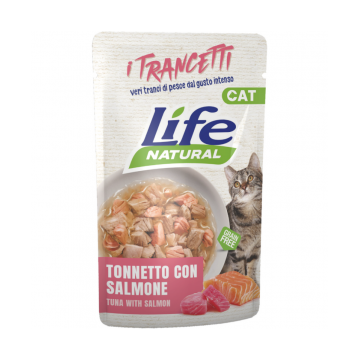 Hrana Umeda Pisici, Life Natural Adult, Ton si Somon Bucati, 55 g