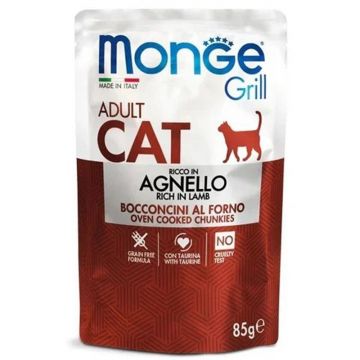 Hrana umeda pisici, Monge Grill Adult Cat, Miel, 85 g