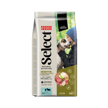 Hrana Uscata Caini Premium, Select Adult Sensitive, Miel si Orez, 12 kg