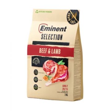 Hrana uscata pentru caini Eminent Selection Adult, Vita si miel, Grain free, 28 15, 2kg