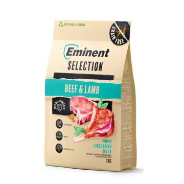 Hrana uscata pentru caini Eminent Selection Puppy Large, Vita si miel, Grain free, 30 14, 2kg