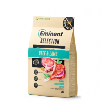 Hrana uscata pentru caini Eminent Selection Puppy Large, Vita si miel, Grain free, 30 14, 2kg