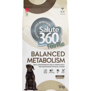 Hrana uscata pentru caini Salute 360 Fiber Plus Balanced Metabolism cu porc 12 kg