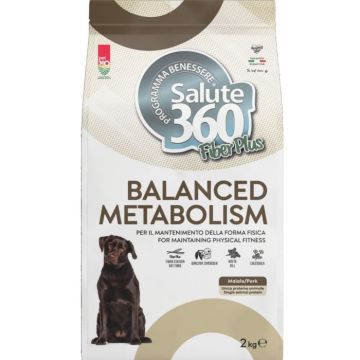 Hrana uscata pentru caini Salute 360 Fiber Plus Balanced Metabolism cu porc 2 kg
