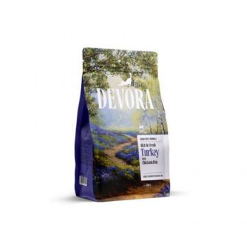 Hrana uscata pentru pisici Devora Sterilized Grain Free cu carne alba si cartofi dulci 400 gr