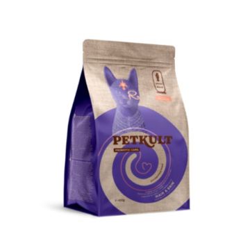 Hrana uscata Petkult Probiotic Care Hair  Skin Fresh pentru pisici cu Somon 400gr