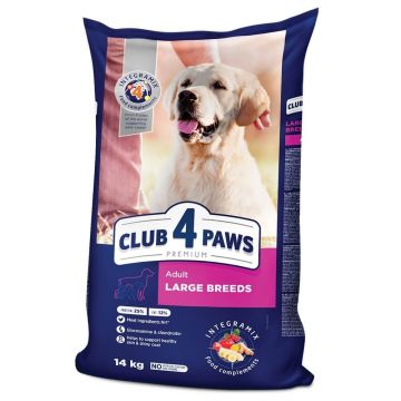 Hrana uscata premium caini, Club 4 Paws Adult Maxi, Pui, 14 kg
