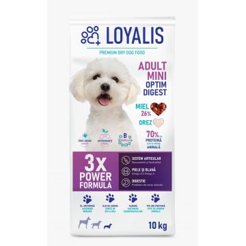 Hrana uscata premium, Loyalis, Adult, Mini, Miel, 10 kg