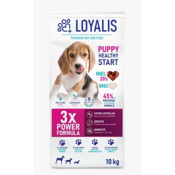 Hrana uscata premium, Loyalis, Puppy, Healthy Start, Miel, 10 kg