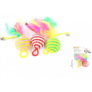 Jucarie minge sisal pt pisicute Ø 4 cm/3 buc