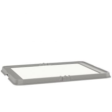 PawHut Toaletă pliabilă pentru câini 86x62 cm Tavă sanitară Câini Dresaj 3 absorbante Picioare antiderapante Gri | Aosom Romania