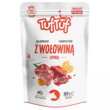 TUF TUF Câine - Plic Hrană Umedă cu Vită și Dovleac 300g