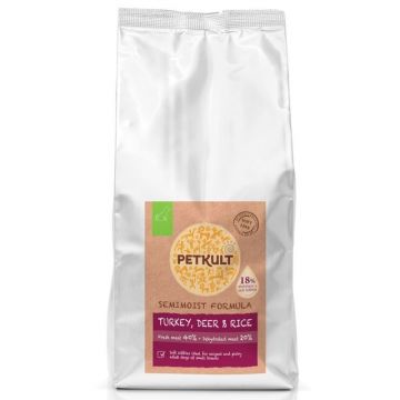 Petkult Dog Semimoist Turkey & Deer, 1.5 kg