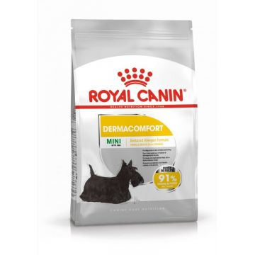 Royal Canin Dermacomfort Adult hrana umeda caine, prevenirea iritatiilor pielii (pate), 12 x 85 g la reducere