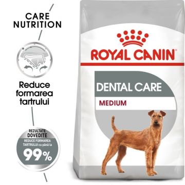 Royal Canin Medium Dental Care Adult hrana uscata caine, reducerea formarii tartrului la reducere