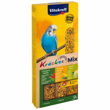 Batoane pentru perusi, Vitakraft Kracker Trio Ardei/ Susan/ Kiwi, 90 g ieftin