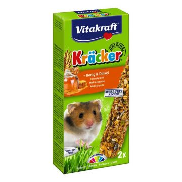 Baton Hamsteri Vitakraft Miere/Grau Spelt 2 Buc ieftina