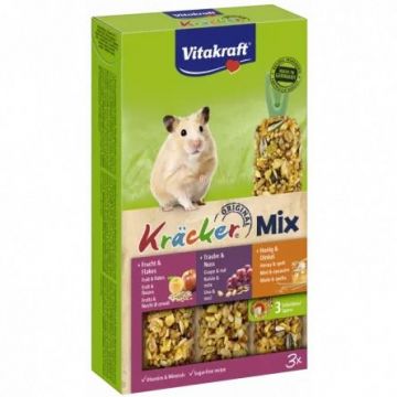 Baton Hamsteri Vitakraft Trio Mix Miere/Nuci/Fructe 3 Buc