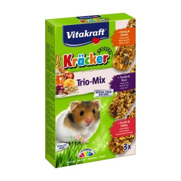 Baton Hamsteri Vitakraft Trio Mix Miere/Nuci/Fructe 3 Buc ieftina