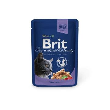 Brit Premium Cat plic cu carne de cod, 100 g