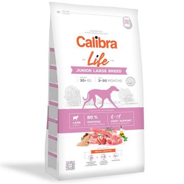 Calibra Dog Life Junior Large Breed Lamb, 12 kg la reducere