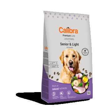 Calibra Dog Premium Line Senior & Light, 12 kg la reducere