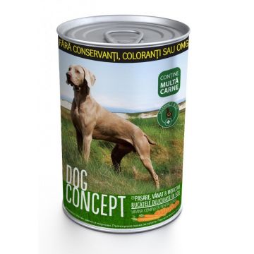 DOG CONCEPT Pasare/ Vanat/ Morcovi, 415 g ieftina