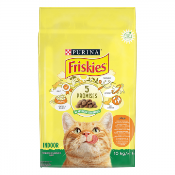 Friskies Adult Indoor Cu Pui Si Legume, 10 kg la reducere