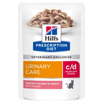 Hill's Prescription Diet Feline C/D Multi Stress Somon, 85 g