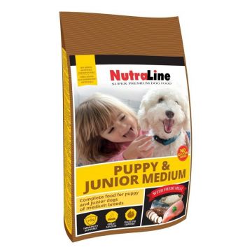 Nutraline Caine Puppy & Junior Mediu, 12.5 kg
