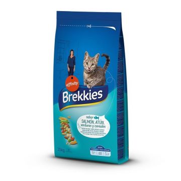 Brekkies NutriExcel Cat Somon & Ton, 15 kg