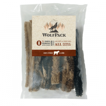 Recompense pentru caini WolfPack Burta de miel 15cm 100gr
