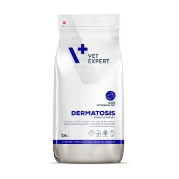 4T Dieta Veterinara Dermatosis Dog, Vetexpert, Iepure & Cartofi, 12 kg ieftina