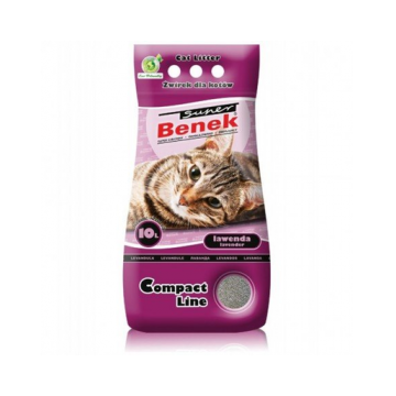 Benek Super Compact nisip pentru litiera, cu lavanda 10 L
