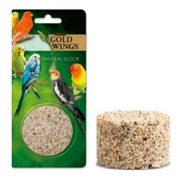 Bloc mineral pentru pasari, Gold Wings Premium Mineral Block, 86 g Bloc mineral pentru pasari, Gold Wings Premium Mineral Block, 86 g