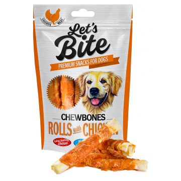 Brit Let's Bite Chewbones Rolls With Chicken, 110 g de firma originala