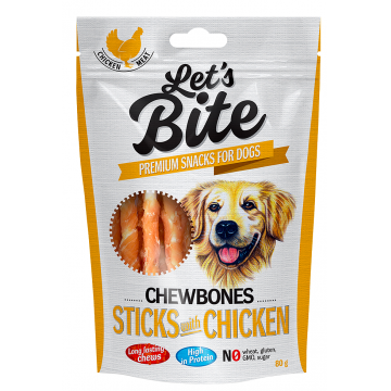 Brit Let's Bite Chewbones Sticks With Chicken, 300 g ieftina