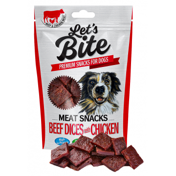 Brit Let's Bite Meat Snacks Beef Dices With Chicken, 80 g