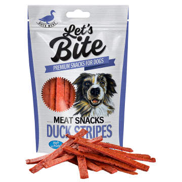 Brit Let's Bite Meat Snacks Duck Stripes, 80 g de firma originala