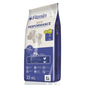 FITMIN Maxi Performance Hrana uscata caini adulti activi de talie mare, cu pui 15 kg