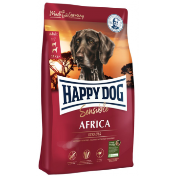 HAPPY DOG Supreme africa Hrana uscata caini cu intolerante alimentare, cu strut 12.5 kg