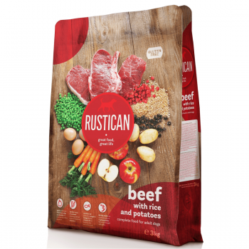 Hrana uscata pentru caini adulti Rustican Vita cu cartofi si orez 12kg