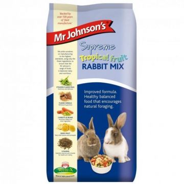 Mix special tropical pentru iepuri, Mr. Johnson`s Supreme Tropical Fruit Rabbit, 15 kg
