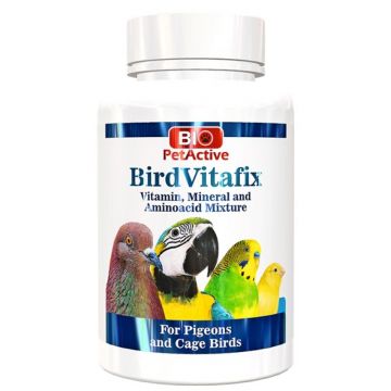 Mix vitamino-mineral pentru pasari ornamentale si porumbei, Bio PetActive Bird Vita Fix Powder, 75 g ieftina