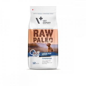 Raw Paleo, Adult, Rase Mari, Curcan, 12 kg