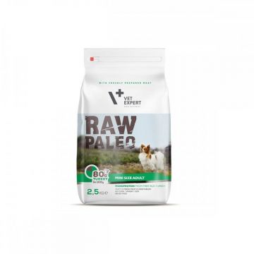 Raw Paleo, Adult, Rase Mici, Curcan, 2.5 Kg