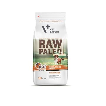 Raw Paleo, Puppy, Rase Medii, Curcan, 10 Kg